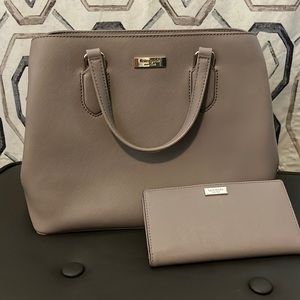 Lavender colored Kate Spade matching wallet and purse